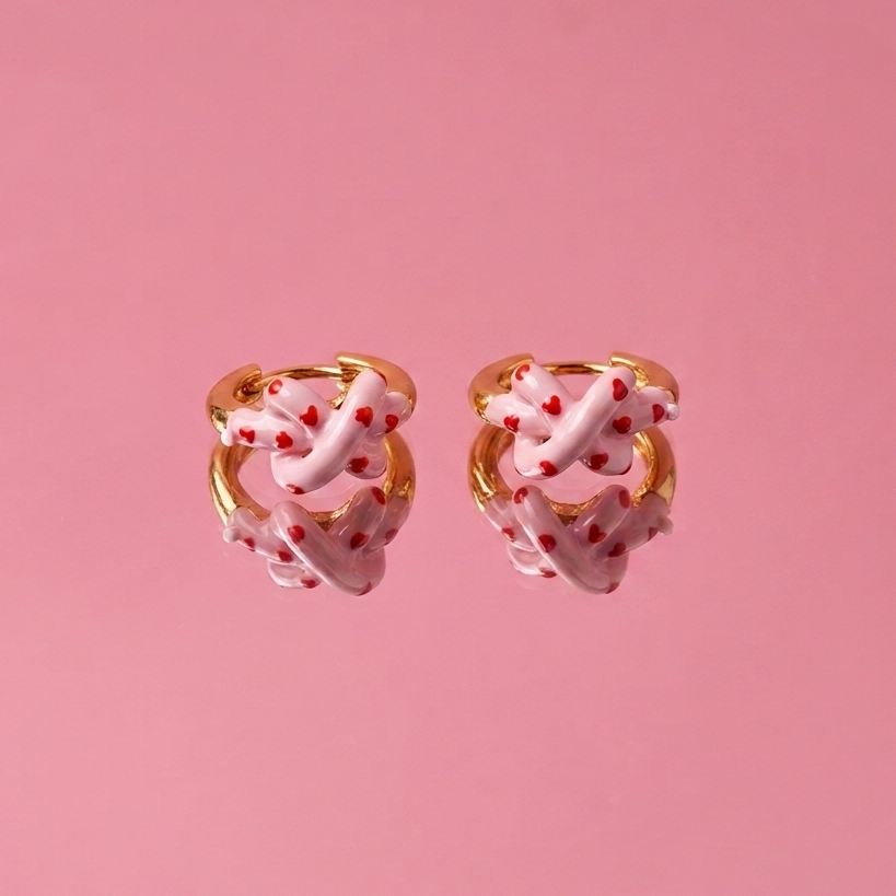 The Mini Knot Hoops | Confused Heart Edition